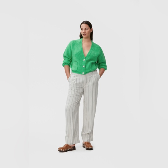 NWT Ganni Phantom Stripe Pants, Size 8/10* - Picture 1 of 10